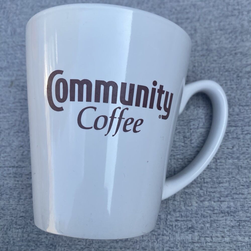 New Orleans Community Coffee ITI Mug White Brown Logo International Tableware Ad